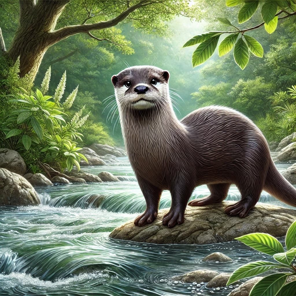 An otter by the stream